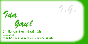 ida gaul business card